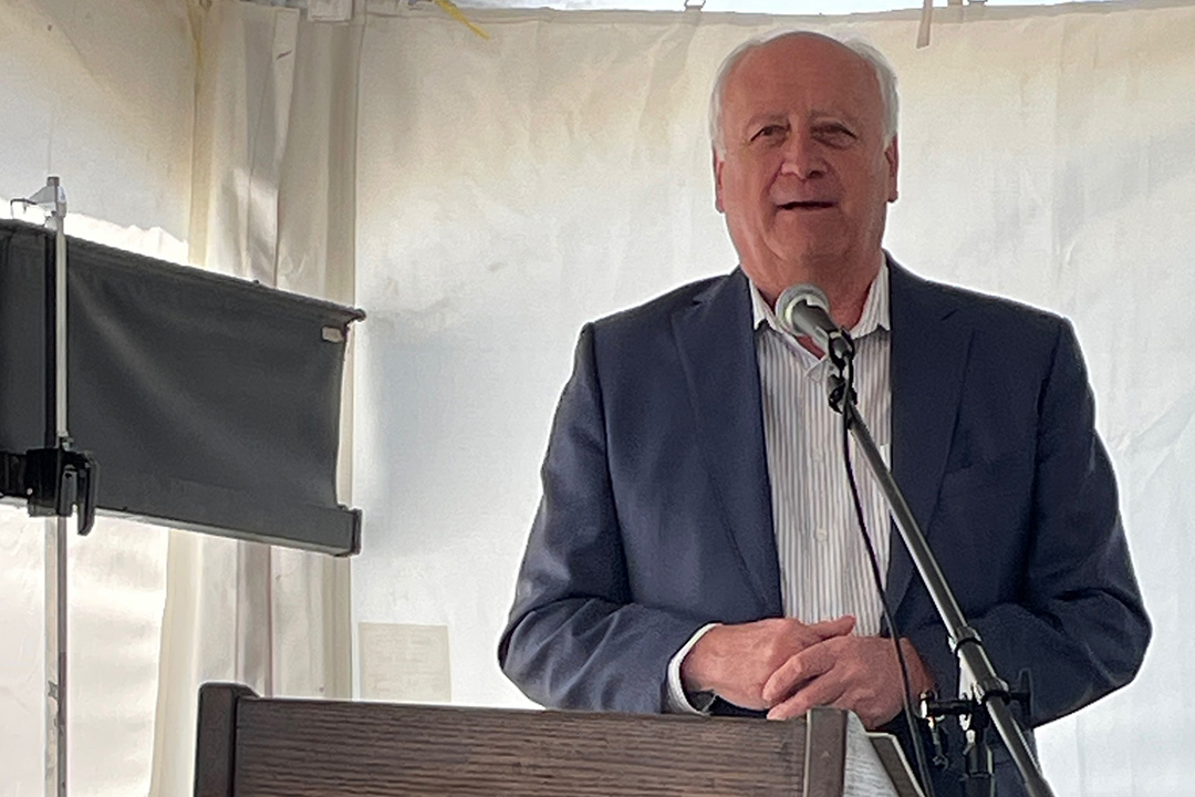 Saskatchewan’s minister of agriculture, the Honourable David Marit, announced funding on behalf of the Governments of Canada and Saskatchewan of $6.6 million over five years for the University of Saskatchewan’s Livestock and Forage Centre of Excellence. Photo: Lana Haight