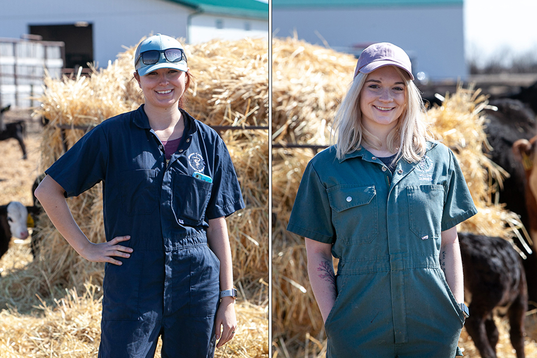 Dani England (left) and Willow Burnes are senior veterinary students.. Photos: Christina Weese.