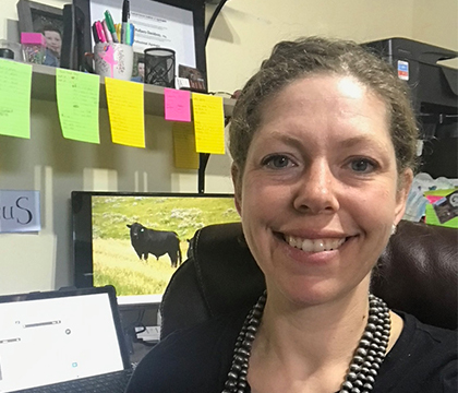 Tara Mulhern Davidson, who lives in the southwest corner of Saskatchewan, attended the Beef and Forage Research Forum, in part, because it was a virtual event. Travelling to Saskatoon for an in-person event would have been difficult for her because of other time commitments.